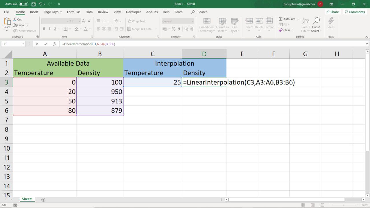 Automated Interpolation Formula For Excel Define Excel Interpolate Function And Use It Forever 1269