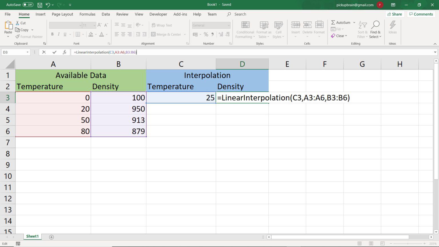 Automated Interpolation Formula For Excel Define Excel Interpolate Function And Use It Forever 8224