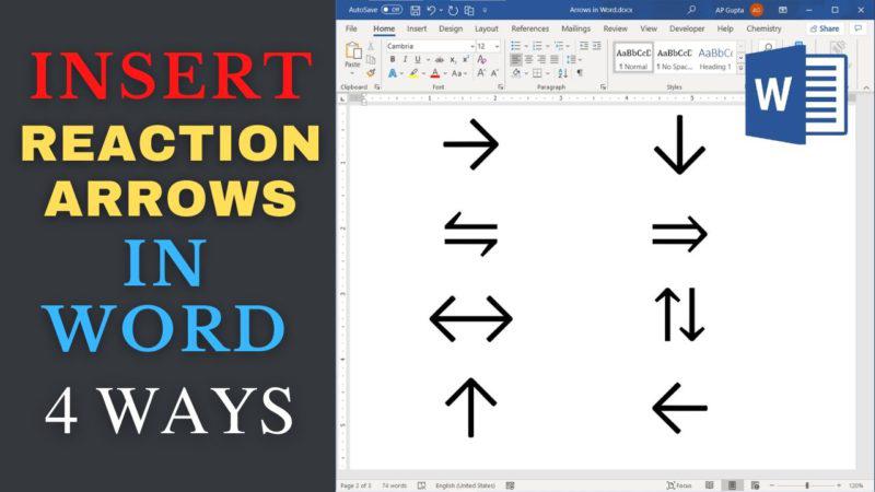 how-to-insert-reaction-arrows-in-word-4-methods-pickupbrain-be-smart