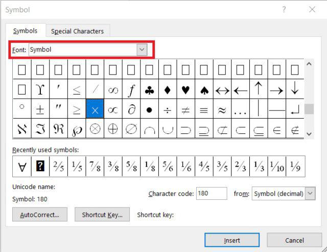 How to insert multiplication (×) symbol in Word? - PickupBrain: Be Smart