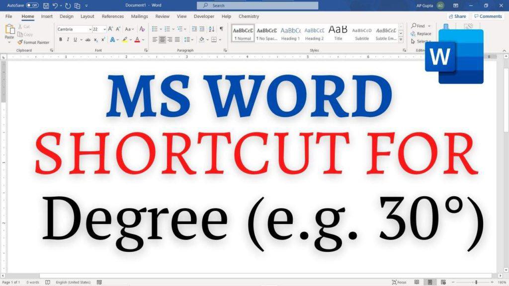 how to type degree symbol in word Archives - PickupBrain: Be Smart