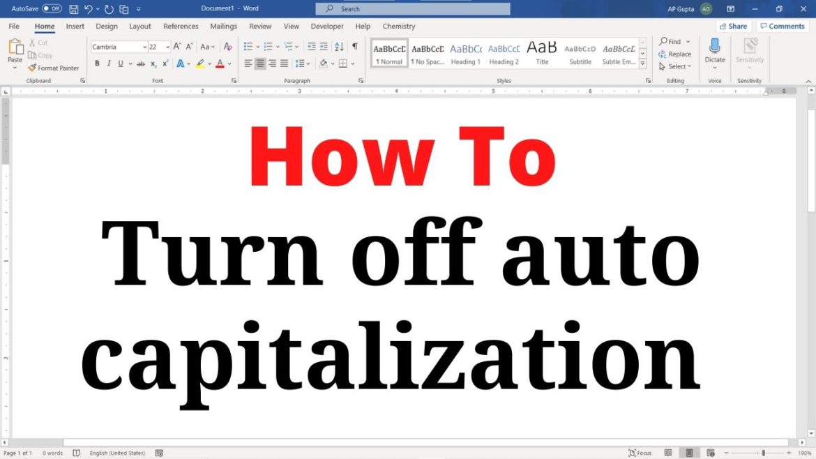 How To Enable Auto Capitalization Of First Letter In Excel