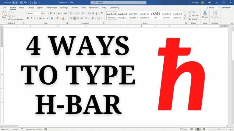 how-to-type-h-bar-in-ms-word-4-methods-including-shortcut