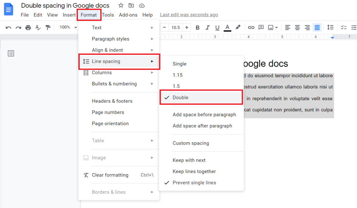 How to double space in Google Docs - PickupBrain: Be Smart