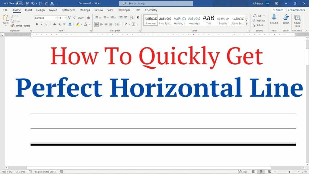 How To Add Horizontal Line In Word File Printable Templates