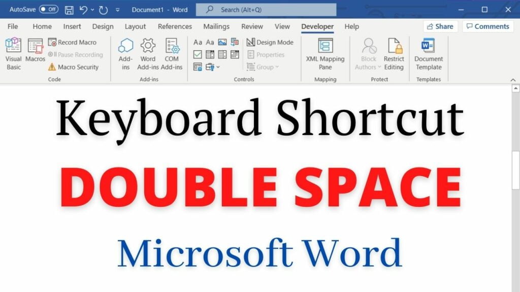 How To Double Space In Ms Word And Its Keyboard Shortcut Windows Mac 