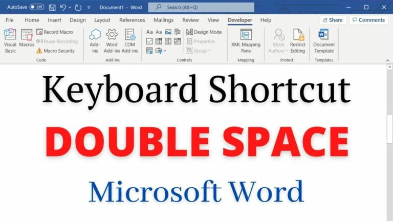 How to double space in Ms Word and its keyboard shortcut (Windows & Mac ...