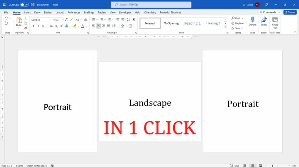 How To Make Single Page Landscape In Word Archives PickupBrain Be Smart