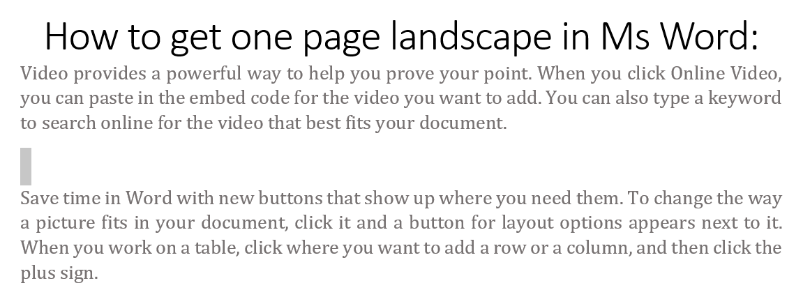 how-to-make-only-one-page-in-word-in-landscape-design-talk